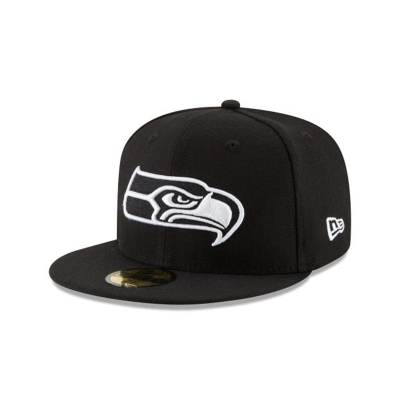 Seattle Seahawks Gorra | New Era NFL 59fifty Fitted Cap Mexico - Negros